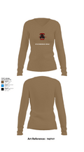 1st Cav 3rd BEB ACO “Outlaw” 26050873 Women's Long Sleeve V-neck Shirt - 2
