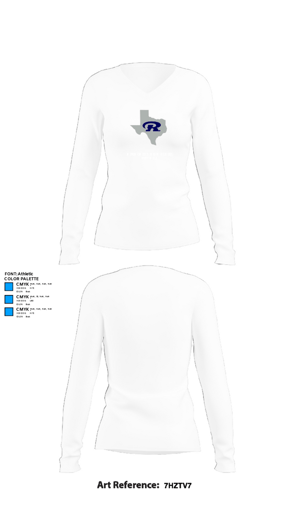 Women's Long Sleeve Vneck Shirt, Rivercrest High School Football, Football, Teamtime, Team time, sublimation, custom sports apparel, team uniforms, spirit wear, spiritwear, sports uniforms, custom shirts, team store, custom team store, fundraiser sports, apparel fundraiser