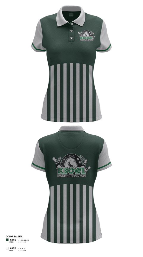 Womens Short Sleeve Performance Polo, Kinnelon High School Bowling, Bowling, Teamtime, Team time, sublimation, custom sports apparel, team uniforms, spirit wear, spiritwear, sports uniforms, custom shirts, team store, custom team store, fundraiser sports, apparel fundraiser