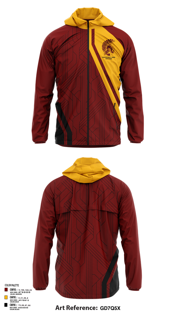 Windbreaker, Stanton County Junior High School, Spirit Store, Teamtime, Team time, sublimation, custom sports apparel, team uniforms, spirit wear, spiritwear, sports uniforms, custom shirts, team store, custom team store, fundraiser sports, apparel fundraiser