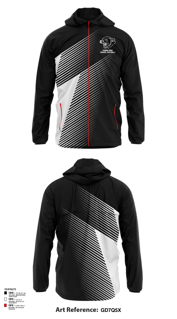 Windbreaker, Parma High School Football, Football, Teamtime, Team time, sublimation, custom sports apparel, team uniforms, spirit wear, spiritwear, sports uniforms, custom shirts, team store, custom team store, fundraiser sports, apparel fundraiser
