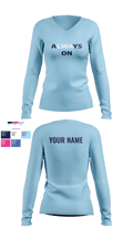 Living Word Academy Volleyball 38101646 Women's Long Sleeve V-neck Shirt - 8