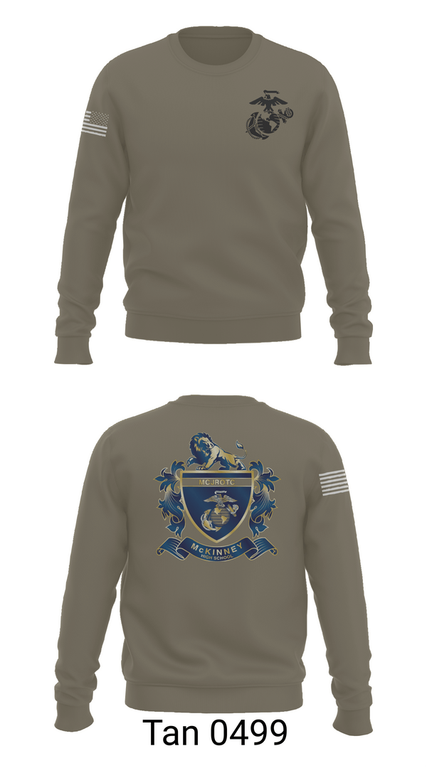 Crew Neck Sweatshirt, MHS MCJROTC, Marines, Teamtime, Team time, sublimation, custom sports apparel, team uniforms, spirit wear, spiritwear, sports uniforms, custom shirts, team store, custom team store, fundraiser sports, apparel fundraiser