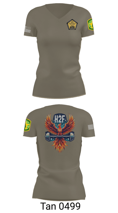 Phoenix H2F 94523826 Women's Short Sleeve V-neck Shirt - 68