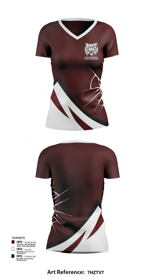 Womens Short Sleeve Vneck Shirt, Logan-Rogersville Wildcats, Spirit Store, Teamtime, Team time, sublimation, custom sports apparel, team uniforms, spirit wear, spiritwear, sports uniforms, custom shirts, team store, custom team store, fundraiser sports, apparel fundraiser