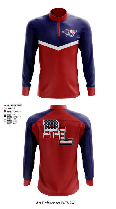Red Land High School Cheer 22621140 Quarter Zip Jacket - 1