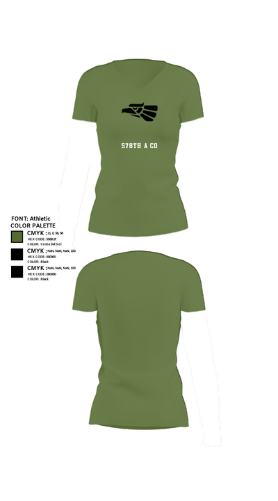 578th A Co 41314696 Women's Short Sleeve V-neck Shirt - 42