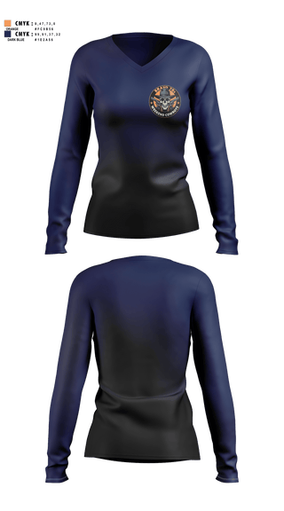 Womens Long Sleeve Vneck Shirt, Bravo70s, Police, Teamtime, Team time, sublimation, custom sports apparel, team uniforms, spirit wear, spiritwear, sports uniforms, custom shirts, team store, custom team store, fundraiser sports, apparel fundraiser