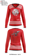 Cobre High School Cheer 63422399 Women's Long Sleeve V-neck Shirt - 41
