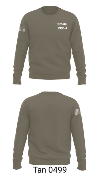 Crew Neck Sweatshirt, 374th CEC-I, Army, Teamtime, Team time, sublimation, custom sports apparel, team uniforms, spirit wear, spiritwear, sports uniforms, custom shirts, team store, custom team store, fundraiser sports, apparel fundraiser