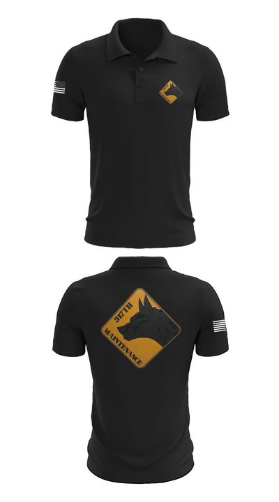 317th support maintenance company 3788646 Short Sleeve Performance Polo - 27
