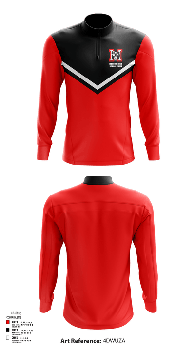 Moscow High School Cheer 68930214 Quarter Zip Jacket - 114