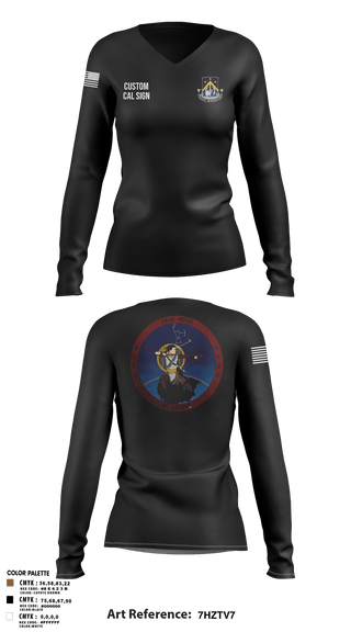 Womens Long Sleeve Vneck Shirt, 24th MDSB, , Teamtime, Team time, sublimation, custom sports apparel, team uniforms, spirit wear, spiritwear, sports uniforms, custom shirts, team store, custom team store, fundraiser sports, apparel fundraiser