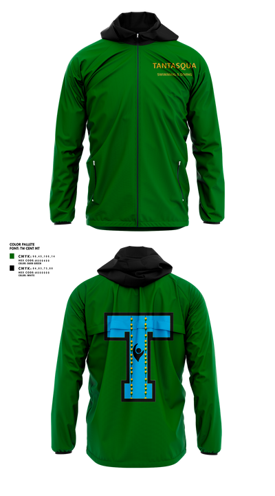 Tantasqua Regional High School Swim and Dive Team 43090516 Windbreaker - 5