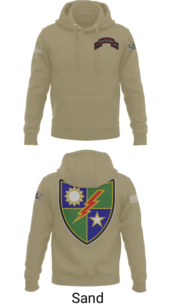 Hoodie, 75th Ranger Regiment, Army, Teamtime, Team time, sublimation, custom sports apparel, team uniforms, spirit wear, spiritwear, sports uniforms, custom shirts, team store, custom team store, fundraiser sports, apparel fundraiser