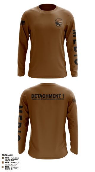 Long Sleeve Performance Shirt, Detachment 1, Air Force, Teamtime, Team time, sublimation, custom sports apparel, team uniforms, spirit wear, spiritwear, sports uniforms, custom shirts, team store, custom team store, fundraiser sports, apparel fundraiser