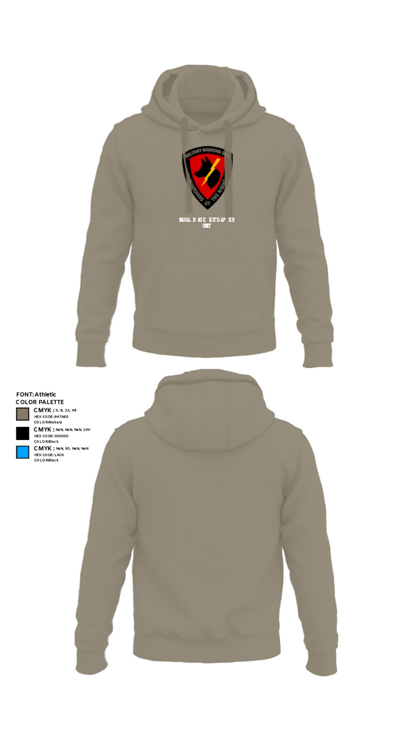 Hoodie, Naval Base Kitsap K9 Unit, Navy, Teamtime, Team time, sublimation, custom sports apparel, team uniforms, spirit wear, spiritwear, sports uniforms, custom shirts, team store, custom team store, fundraiser sports, apparel fundraiser