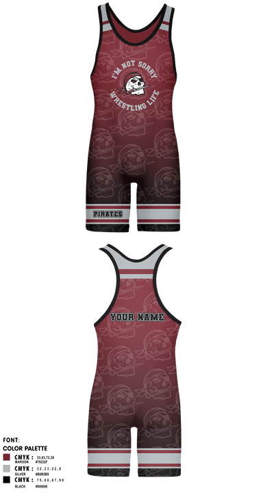 Braden River High School Wrestling 19591085 Wrestling Singlet - 2