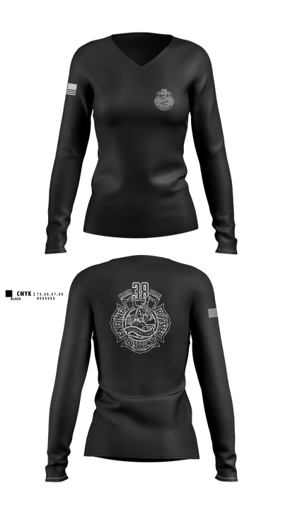 Klein Fire 38 11019570 Women's Long Sleeve V-neck Shirt - 2 (1)