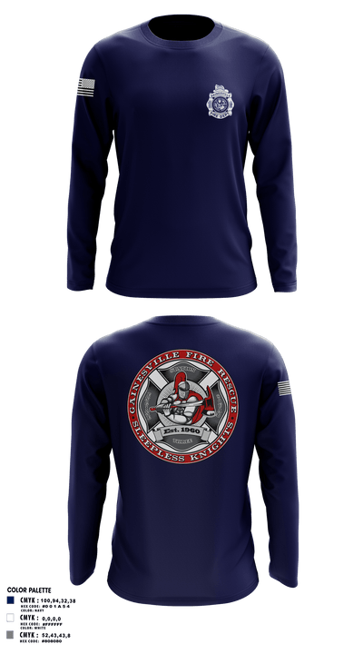 GFR Station 3 95444418 Long Sleeve Performance Shirt - 105