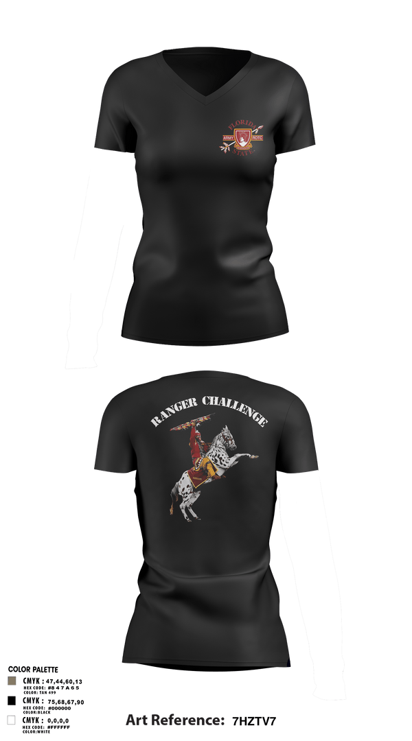 Women's Short Sleeve Vneck Shirt, FSU ROTC, Army, Teamtime, Team time, sublimation, custom sports apparel, team uniforms, spirit wear, spiritwear, sports uniforms, custom shirts, team store, custom team store, fundraiser sports, apparel fundraiser