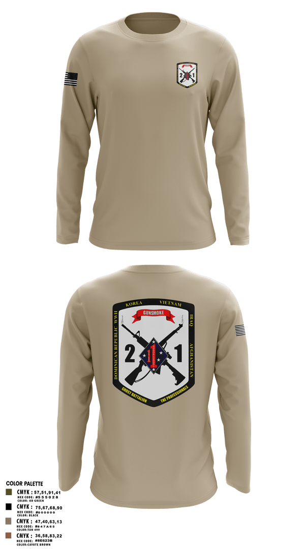 Long Sleeve Performance Shirt, 2nd Battalion, 1st Marine Regiment, Marines, Teamtime, Team time, sublimation, custom sports apparel, team uniforms, spirit wear, spiritwear, sports uniforms, custom shirts, team store, custom team store, fundraiser sports, apparel fundraiser