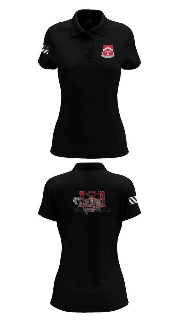 Womens Short Sleeve Performance Polo, 937th CEC-A, 40th BEB, Army, Teamtime, Team time, sublimation, custom sports apparel, team uniforms, spirit wear, spiritwear, sports uniforms, custom shirts, team store, custom team store, fundraiser sports, apparel fundraiser