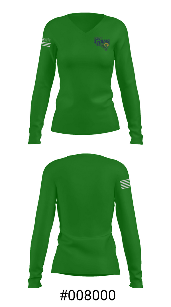 Women's Long Sleeve Vneck Shirt, Grayson High School Track, Track & Field, Teamtime, Team time, sublimation, custom sports apparel, team uniforms, spirit wear, spiritwear, sports uniforms, custom shirts, team store, custom team store, fundraiser sports, apparel fundraiser