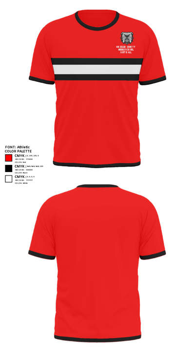 Wheeler County Middle School Softball 81804266 Short Sleeve Performance Shirt - 22