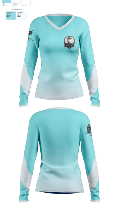 Fishing 82116236 Women's Long Sleeve V-neck Shirt - 1