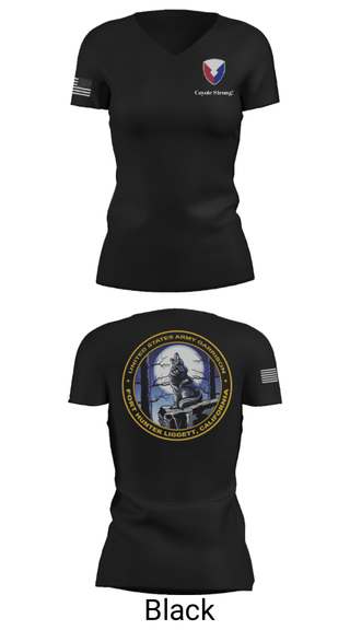 Women's Short Sleeve Vneck Shirt, USAG Fort Hunter Liggett, Army, Teamtime, Team time, sublimation, custom sports apparel, team uniforms, spirit wear, spiritwear, sports uniforms, custom shirts, team store, custom team store, fundraiser sports, apparel fundraiser