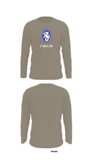 Long Sleeve Performance Shirt, 1-194 C Co, National Guard, Teamtime, Team time, sublimation, custom sports apparel, team uniforms, spirit wear, spiritwear, sports uniforms, custom shirts, team store, custom team store, fundraiser sports, apparel fundraiser