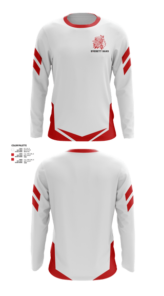Long Sleeve Performance Shirt, Everett High School Band, Spirit Store, Teamtime, Team time, sublimation, custom sports apparel, team uniforms, spirit wear, spiritwear, sports uniforms, custom shirts, team store, custom team store, fundraiser sports, apparel fundraiser