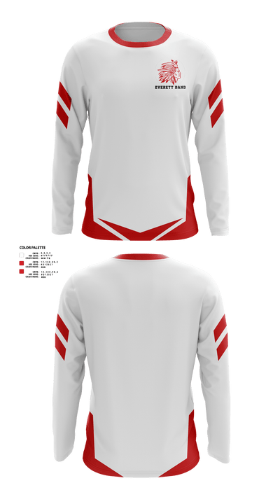 Everett High School Band 13058020 Long Sleeve Performance Shirt - 40
