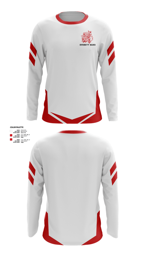 Long Sleeve Performance Shirt, Everett High School Band, Spirit Store, Teamtime, Team time, sublimation, custom sports apparel, team uniforms, spirit wear, spiritwear, sports uniforms, custom shirts, team store, custom team store, fundraiser sports, apparel fundraiser