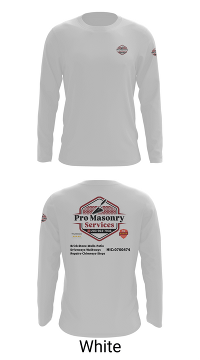 Pro Masonry Services LLC 30906743 Long Sleeve Performance Shirt 7