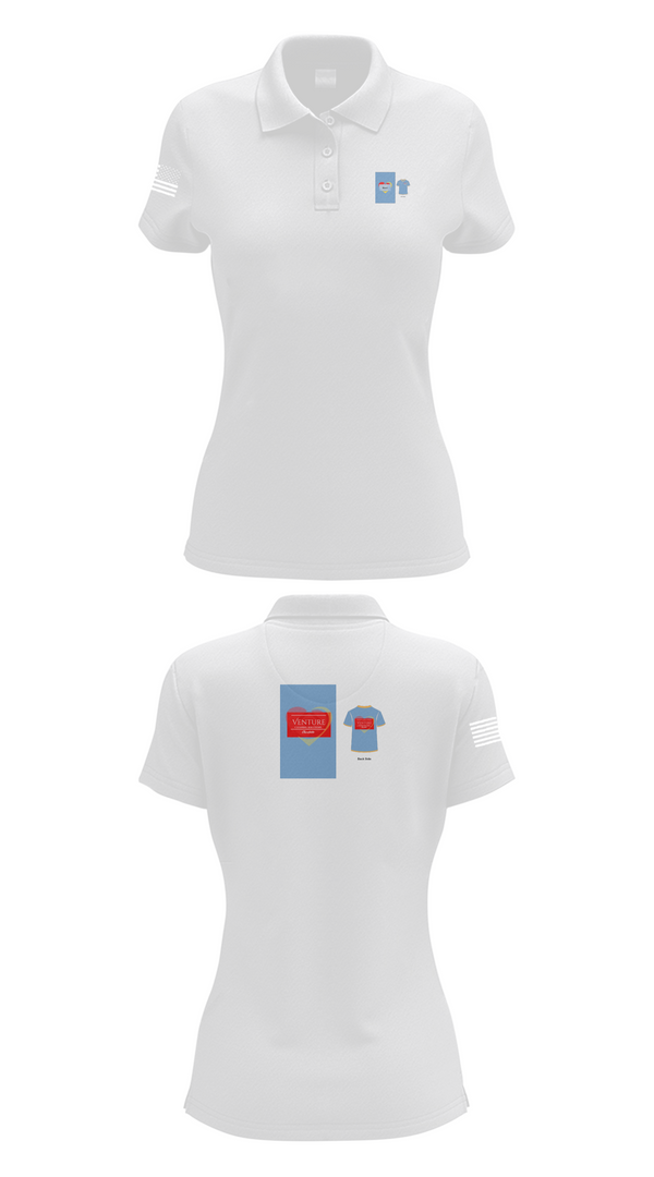 Womens Short Sleeve Performance Polo, Venture cleaning solutions, , Teamtime, Team time, sublimation, custom sports apparel, team uniforms, spirit wear, spiritwear, sports uniforms, custom shirts, team store, custom team store, fundraiser sports, apparel fundraiser