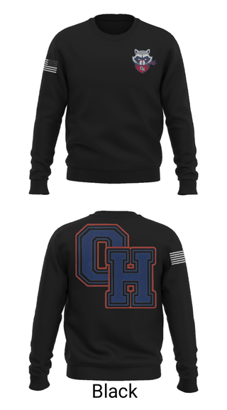 Crew Neck Sweatshirt, Oak Hill High School, Spirit Store, Teamtime, Team time, sublimation, custom sports apparel, team uniforms, spirit wear, spiritwear, sports uniforms, custom shirts, team store, custom team store, fundraiser sports, apparel fundraiser