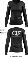 CLF 17912251 Women's Long Sleeve V-neck Shirt - 251