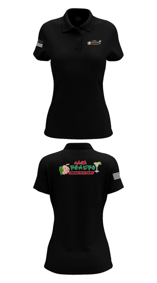 Womens Short Sleeve Performance Polo, Casa Romero mexican grill, , Teamtime, Team time, sublimation, custom sports apparel, team uniforms, spirit wear, spiritwear, sports uniforms, custom shirts, team store, custom team store, fundraiser sports, apparel fundraiser