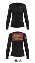EJ TOWING AND RECOVERY 5748592 Women's Long Sleeve V-neck Shirt - 35