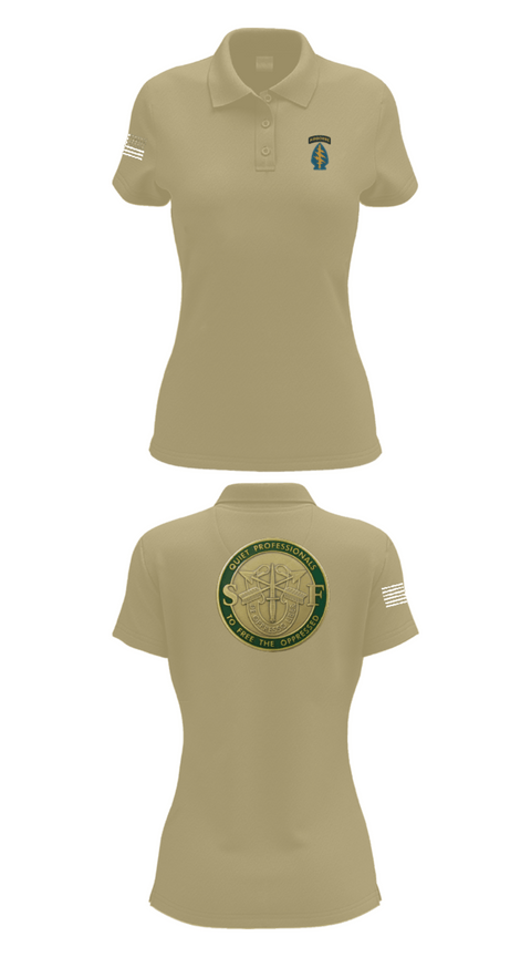 Women's Short Sleeve Performance Polo, Echo 20th SFG, National Guard, Teamtime, Team time, sublimation, custom sports apparel, team uniforms, spirit wear, spiritwear, sports uniforms, custom shirts, team store, custom team store, fundraiser sports, apparel fundraiser