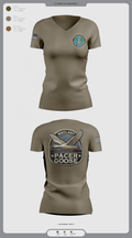 MILITARY SEALIFT COMMAND ATLANTIC 28311650 Women's Short Sleeve V-neck Shirt - 2