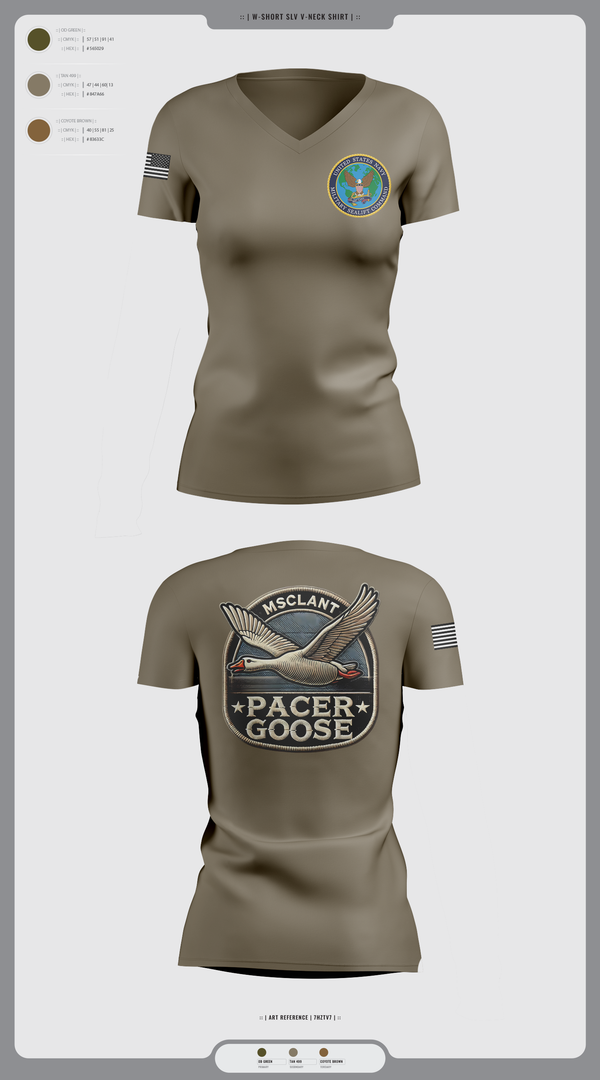 Womens Short Sleeve Vneck Shirt, MILITARY SEALIFT COMMAND ATLANTIC, , Teamtime, Team time, sublimation, custom sports apparel, team uniforms, spirit wear, spiritwear, sports uniforms, custom shirts, team store, custom team store, fundraiser sports, apparel fundraiser