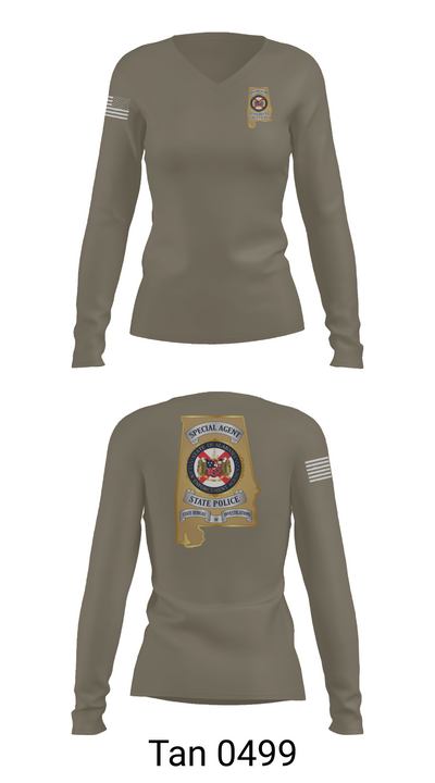 Major Crimes 85282762 Women's Long Sleeve V-neck Shirt - 73