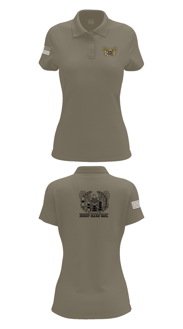 Womens Short Sleeve Performance Polo, Doughboy Silver Chapter, National Guard, Teamtime, Team time, sublimation, custom sports apparel, team uniforms, spirit wear, spiritwear, sports uniforms, custom shirts, team store, custom team store, fundraiser sports, apparel fundraiser
