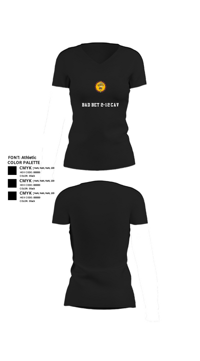 BAD BET 2-12 CAV 3701535 Women's Short Sleeve V-neck Shirt - 24