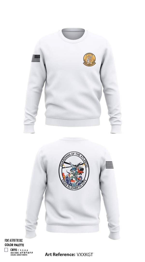 Crew Neck Sweatshirt, Air Station Elizabeth City, , Teamtime, Team time, sublimation, custom sports apparel, team uniforms, spirit wear, spiritwear, sports uniforms, custom shirts, team store, custom team store, fundraiser sports, apparel fundraiser