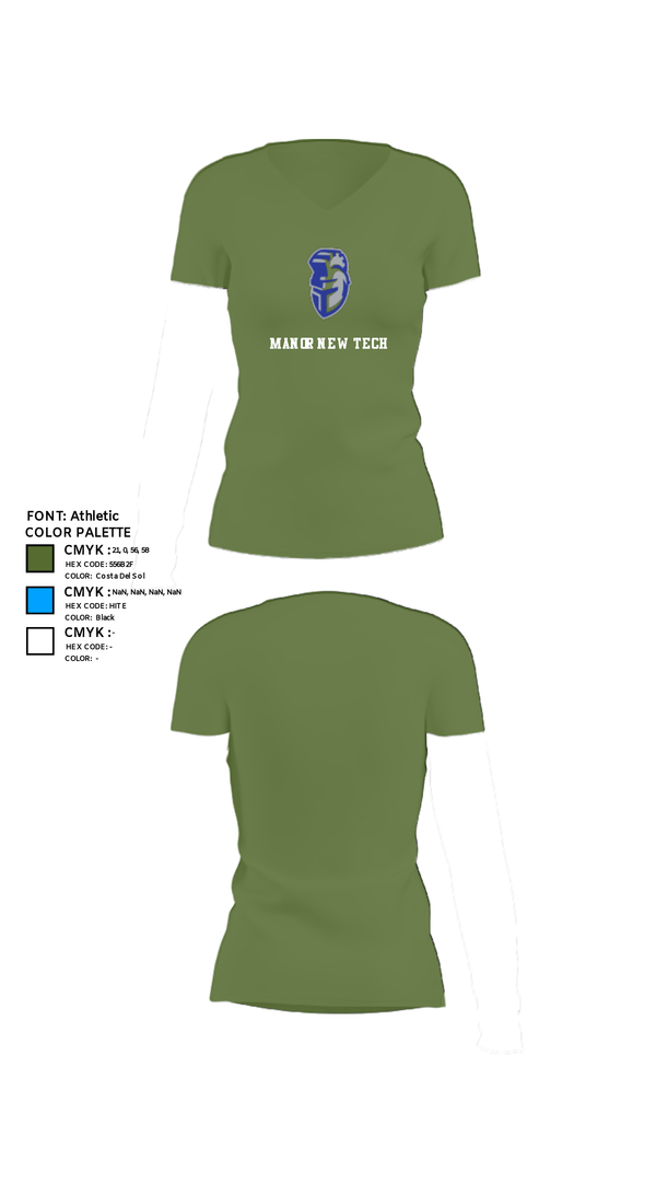 Womens Short Sleeve Vneck Shirt, Manor New Tech, Women's Basketball, Teamtime, Team time, sublimation, custom sports apparel, team uniforms, spirit wear, spiritwear, sports uniforms, custom shirts, team store, custom team store, fundraiser sports, apparel fundraiser