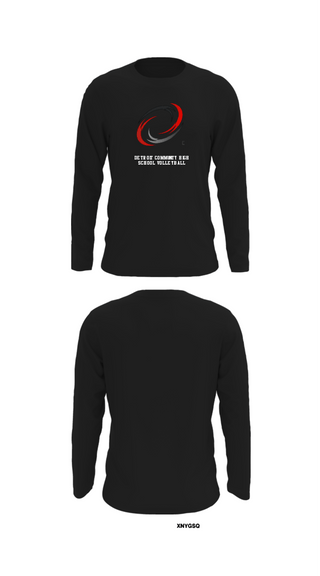 Long Sleeve Performance Shirt, Detroit Community High School Volleyball, Men's Volleyball, Teamtime, Team time, sublimation, custom sports apparel, team uniforms, spirit wear, spiritwear, sports uniforms, custom shirts, team store, custom team store, fundraiser sports, apparel fundraiser